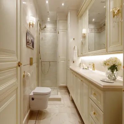 Classic Bathroom Design With LED Strip Lights
