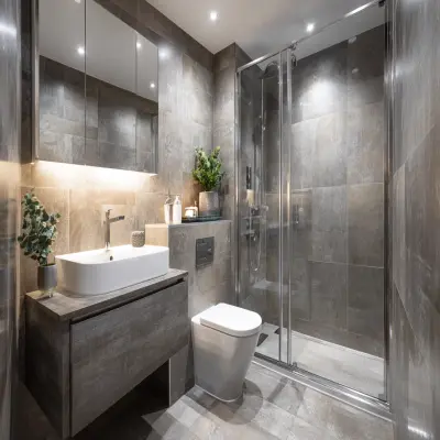Contemporary Bathroom Design With Ceiling Lights