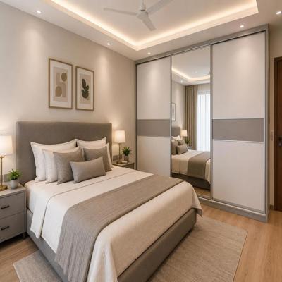 Contemporary Master Bedroom Design With Sliding Door Aristo Wardrobe