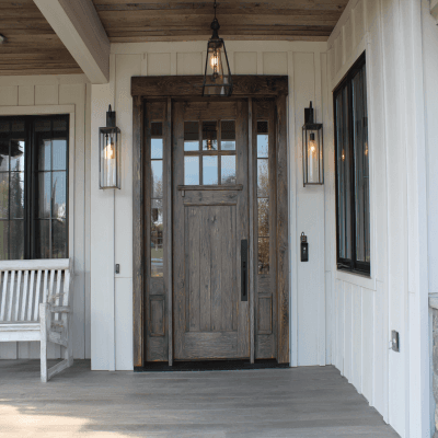 Farmhouse Swing Single Door Design with Matte Finish