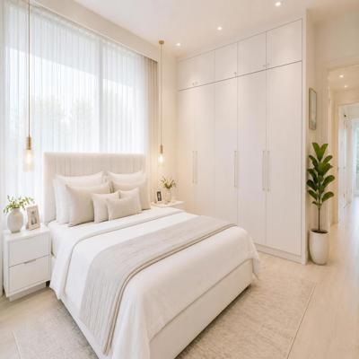 Light and Airy Contemporary Master Bedroom Design With King Bed