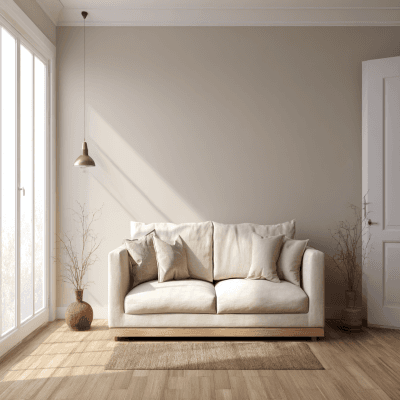 Light Beige Wall Paint Design for a Contemporary Living Room Look