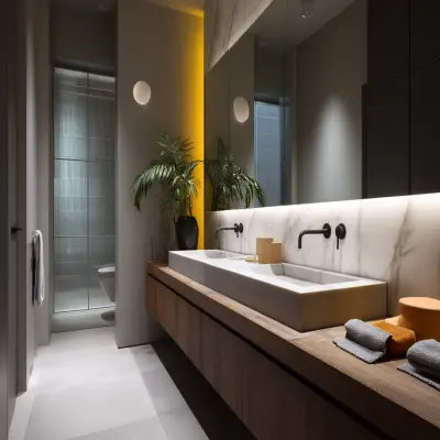 Minimal Bathroom Design With A Quartz Countertop