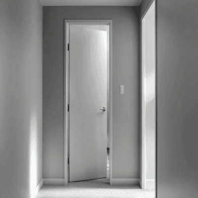 Minimal Matte-Finish Single Room Door Design