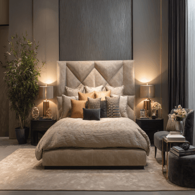 Modern Bedroom Design With A Queen Bed And Side Tables