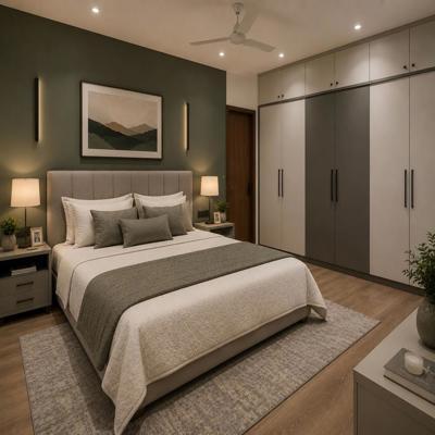 Modern Low Maintenance Master Bedroom With Accent Wall