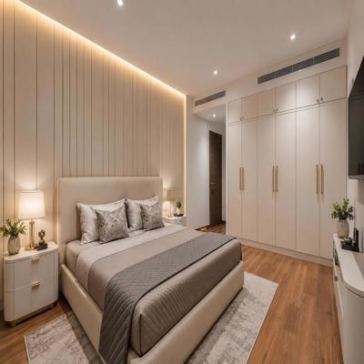 Modern Master Bedroom Design Idea With Vertical Panels