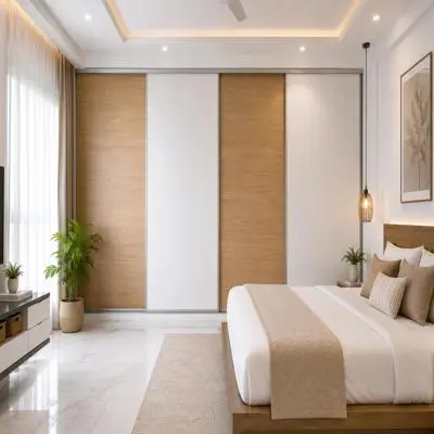 Modern Spacious Wardrobe With Sliding Doors