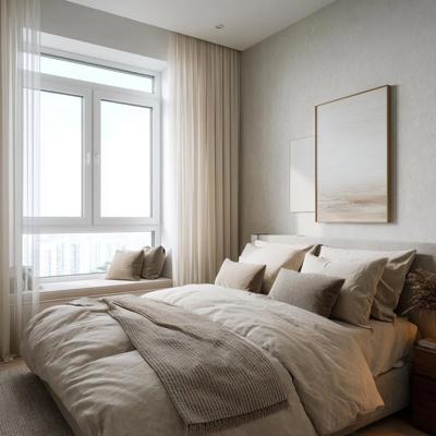 Modern White Window Design With Glass Shutters