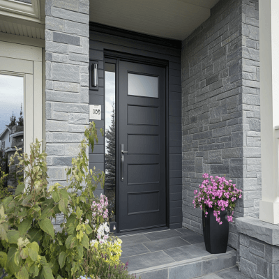 Modern Swing Single Door Design with Matte Finish for Entrances