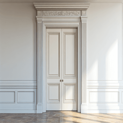 Classic Swing Double Door Design with Matte Finish