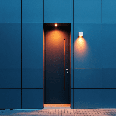 Scandinavian Swing Single Door Design with Matte Finish