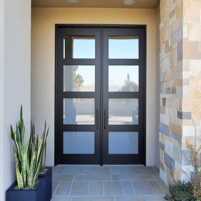 Modern Matte Finish Swing Double Door Design