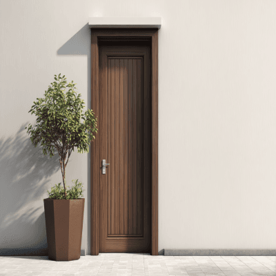Sleek Contemporary Swing Single Door Design in Matte Finish for Entrances