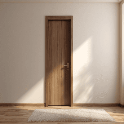 Sleek Modern Matte Finish Single Wooden Door Design