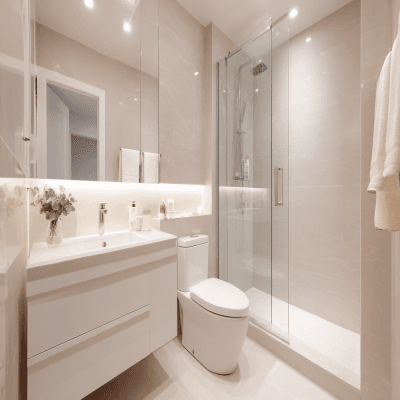 Small Bathroom Idea With A Light Colour Palette