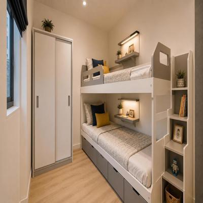 Small Kids Bedroom With Bunk Bed For Rental Homes