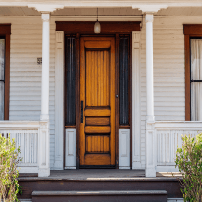 Traditional Entrance Door Design in Semi-Gloss Finish